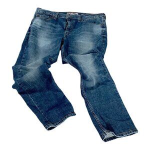 Levis Signature Jeans Mens 37S Blue Denim Slim Straight Cowboy Biker Rockabilly